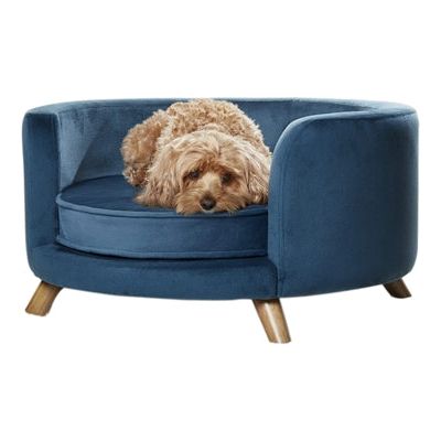 Load image into Gallery viewer, Enchanted pet Enchanted hondenmand sofa rosie peacock blauw
