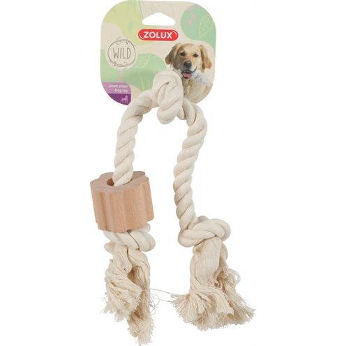 Load image into Gallery viewer, Zolux Wild flostouw met hout 3 knoop
