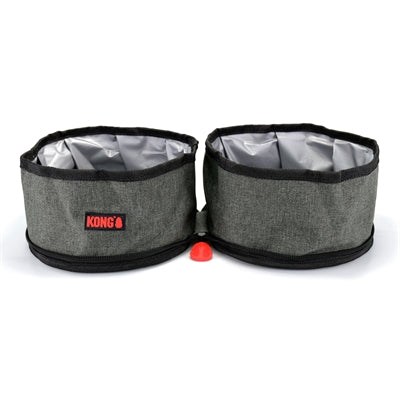 Load image into Gallery viewer, Kong Opvouwbare drinkbak voerbak dubbel
