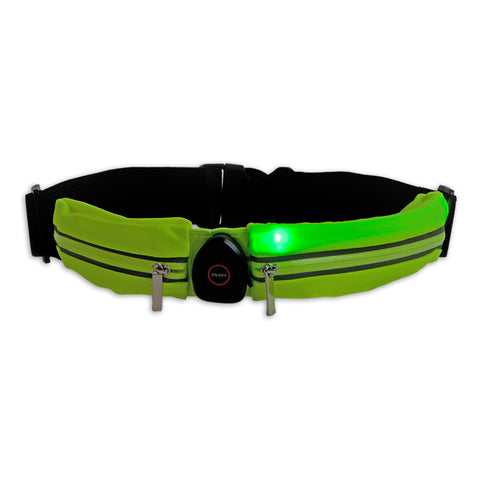 LED Sport waist bag / running belt (double) USB