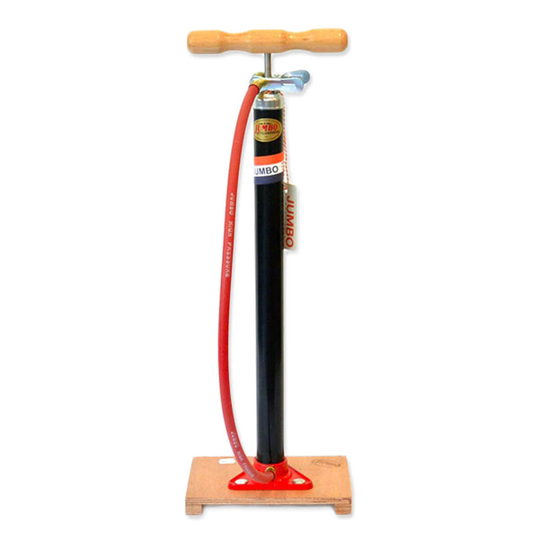 Jumbo bicycle pump with shelf