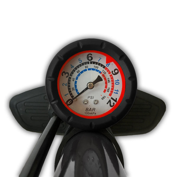 Lynx bicycle pump with pressure gauge black