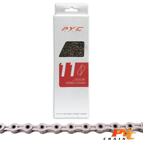 Pyc bicycle chain 11 speed 1/2x11/128 116 links 5.4mm on card