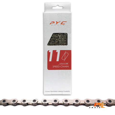 Pyc bicycle chain 11 speed 1/2x11/128 116 links 5.4mm on card