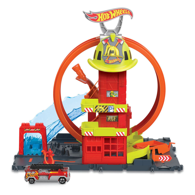 Load image into Gallery viewer, Hot wheels city super fire station - speelfigurenset
