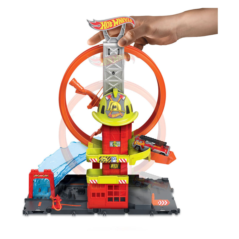 Load image into Gallery viewer, Hot wheels city super fire station - speelfigurenset
