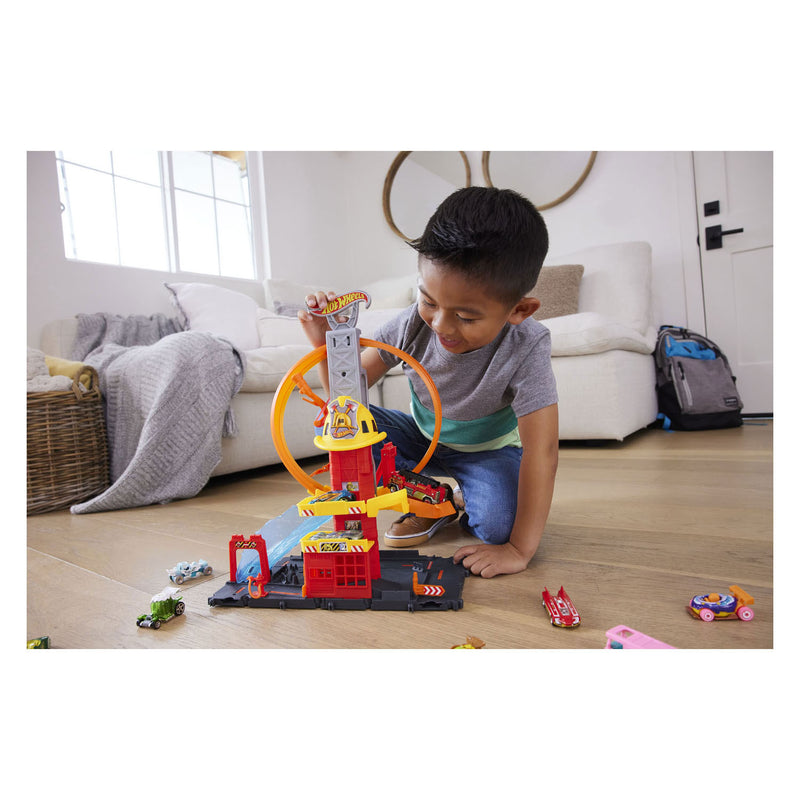 Load image into Gallery viewer, Hot wheels city super fire station - speelfigurenset
