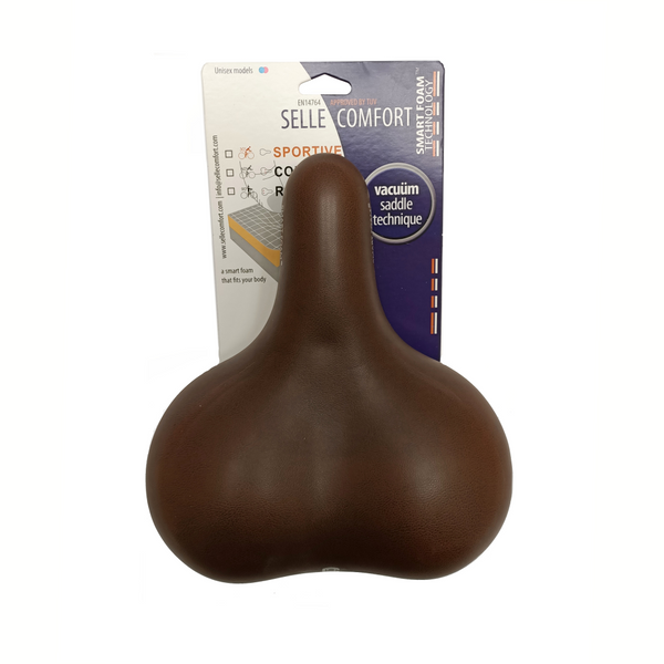 Selle Comfort Saddle Catana. Brown, with Smartfoam technology, without strap. (hang packaging)