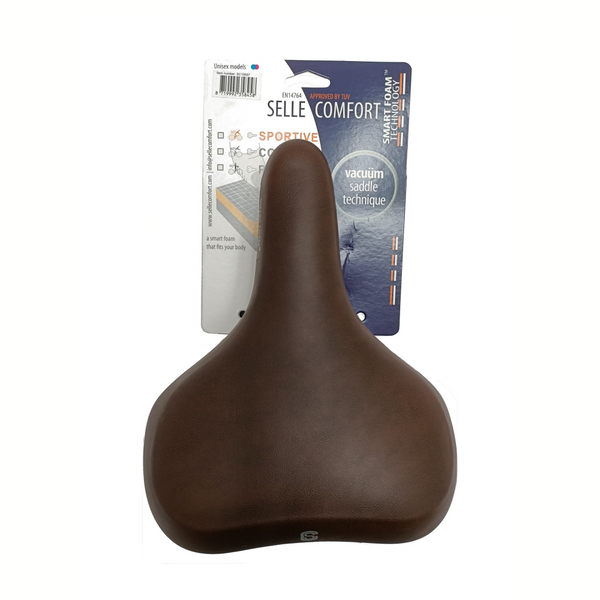 Selle Comfort saddle Pure with Smart Foam technology. Brown, without strap (hang packaging)