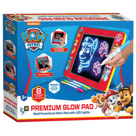 Paw patrol - premium glow pad - magisch tekenbord - multicolor