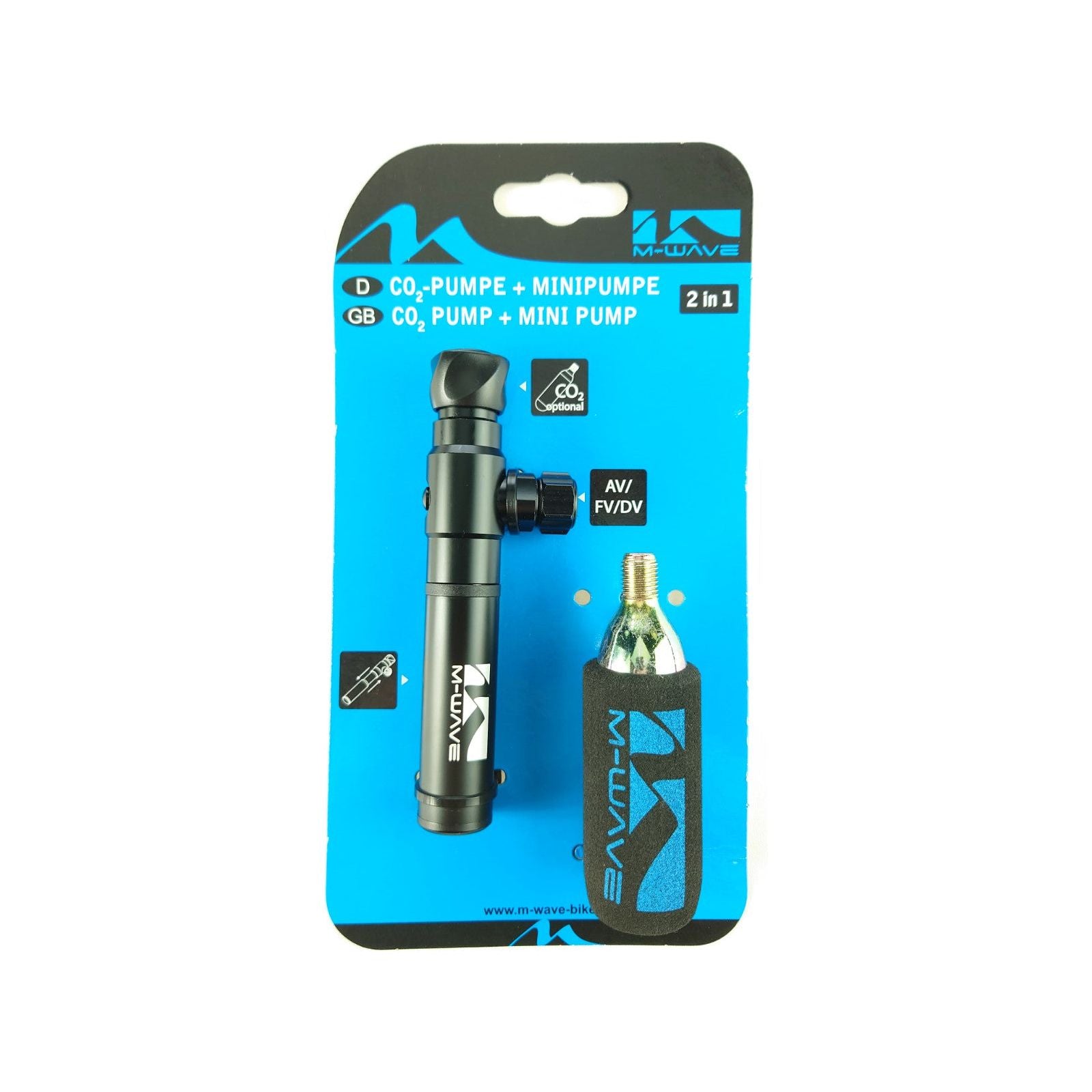 Pump mini alu with co2 cartridge 16gr