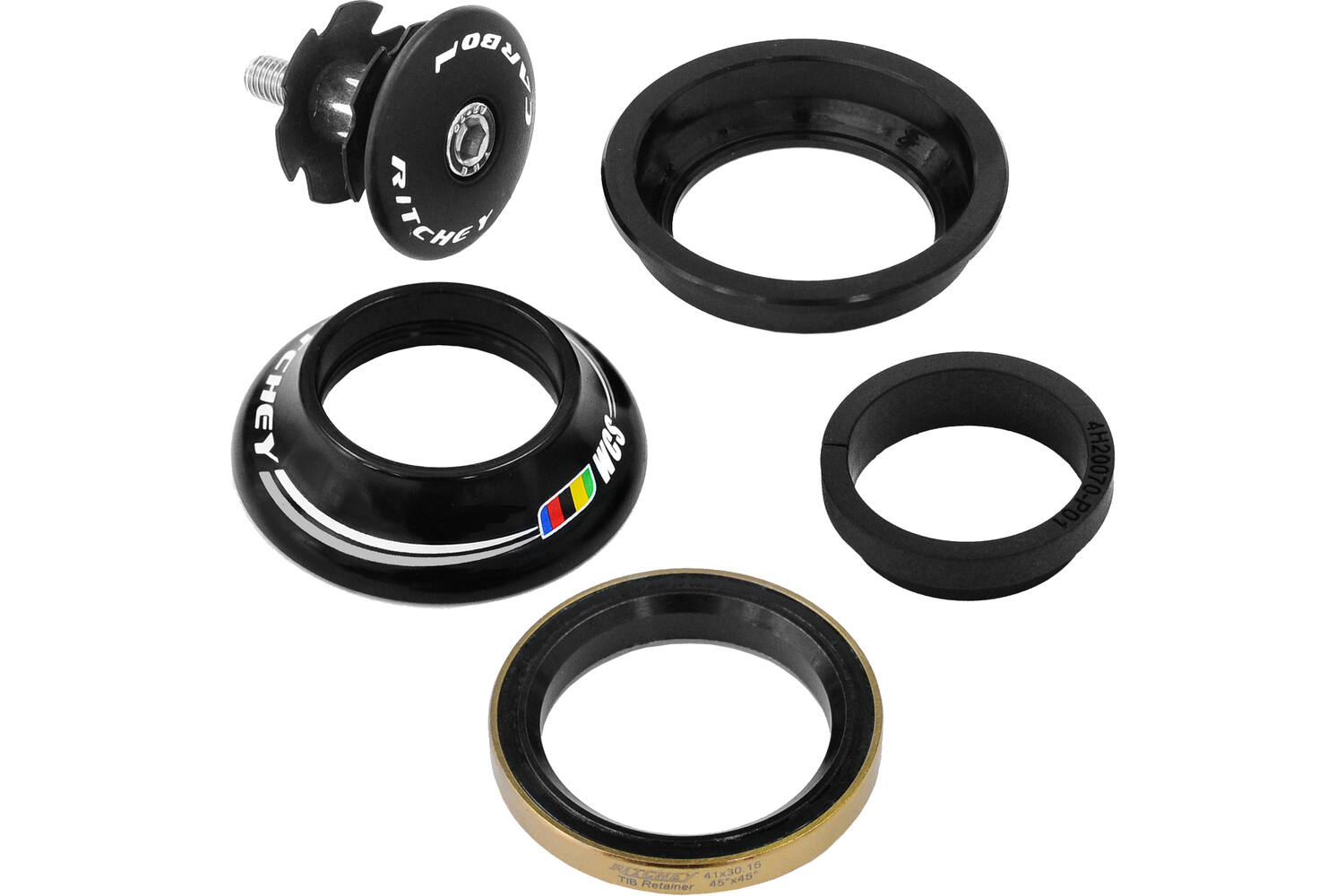 Headset upper wcs press fit 12.4mm top cap black