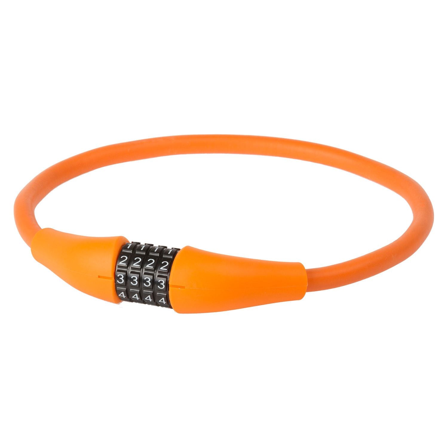 Cable combination lock M-Wave Silicon 900 x 12mm - orange