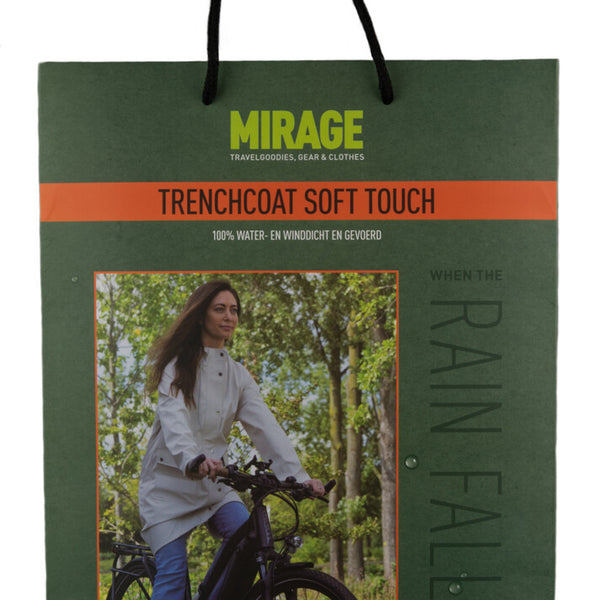 Mirage trenchcoat Rainfall soft touch maat S groen