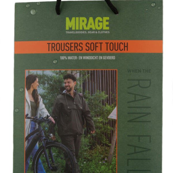 Mirage regenbroek Rainfall soft touch maat XL grijs