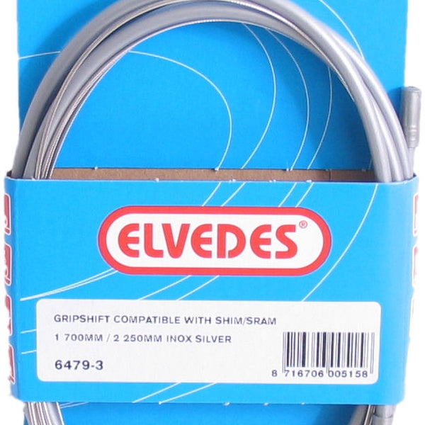 Gear cable set Elvedes Nexus 3 1700 / 2250 mm stainless steel - silver (on card)