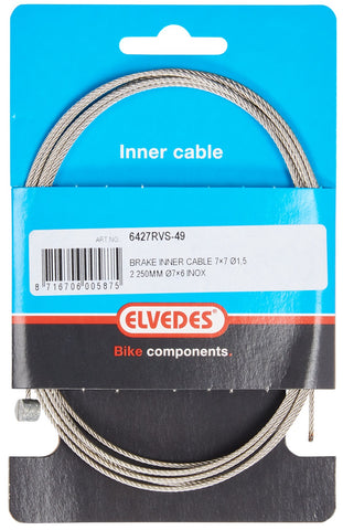 Elvedes brake inner cable 2250mm T-nipple 6427RVS-49