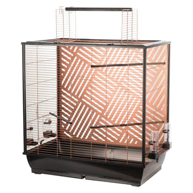 FLAMINGO FLAMINGO Grasparkietenkooi Siri 78x48x81,5-100 cm koperkleurig
