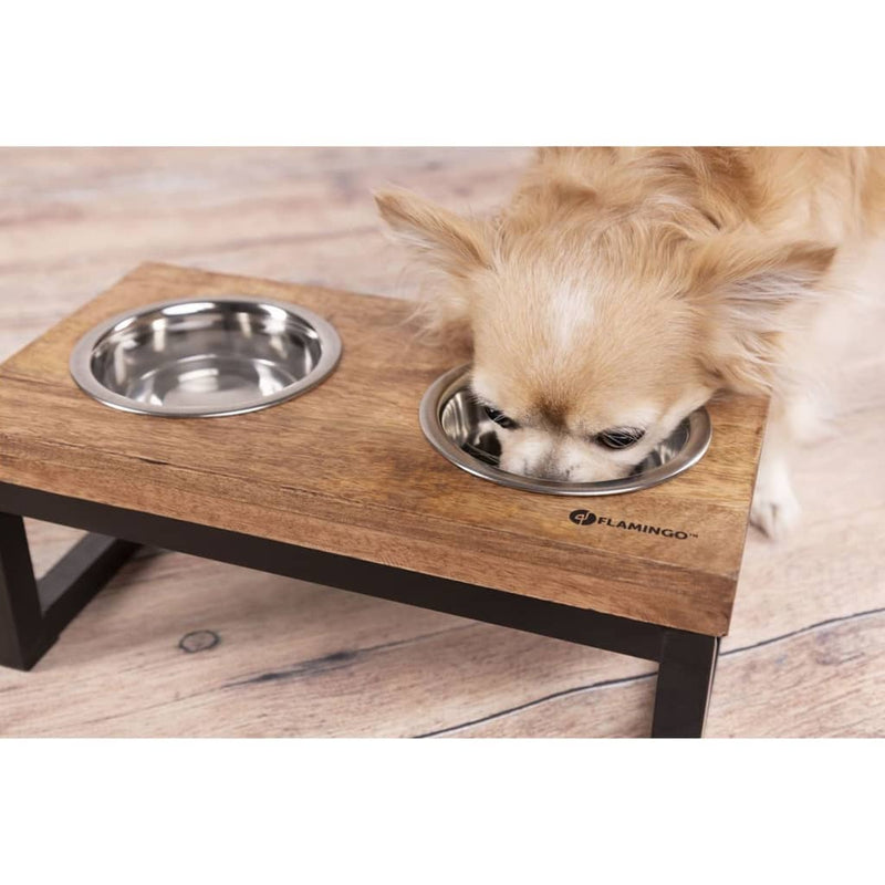 Load image into Gallery viewer, FLAMINGO FLAMINGO Voer drinkbakset Tommy met standaard 2x1600 ml
