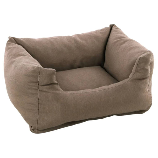 FLAMINGO FLAMINGO Hondenmand met rits Panama rechthoekig 50x40x18 cm taupe
