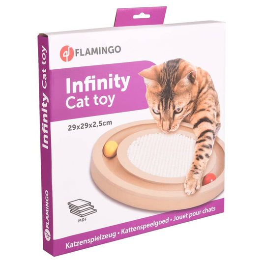 FLAMINGO FLAMINGO Kattenkrabspeeltje Infinity 29x29x2,5 cm naturel