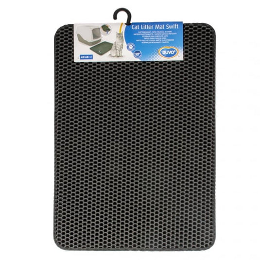 Duvoplus Duvoplus Kattenbakmat Swift 45x65 cm zwart