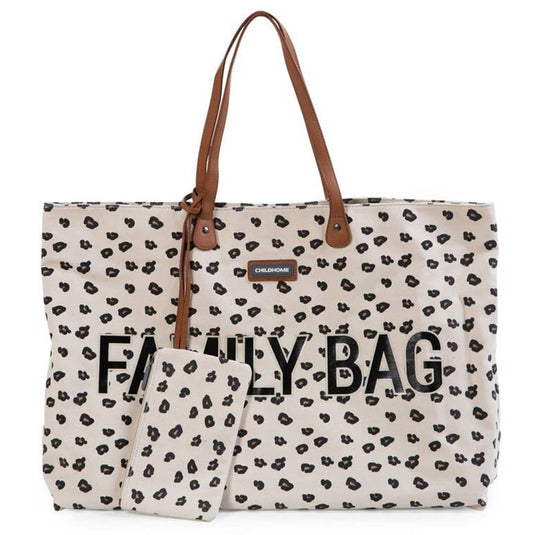 CHILDHOME CHILDHOME Verzorgingstas Family Bag luipaardmotief canvas