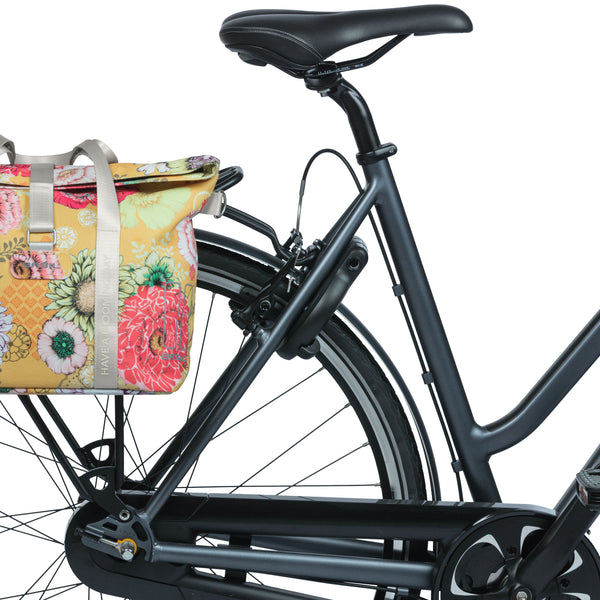 Basil Bloom Field - bicycle handbag MIK - 8-11 liters - front/back - yellow