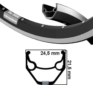 Ryde velg zac 2000 mat zwart 26 32 gaats 14g etrto 559