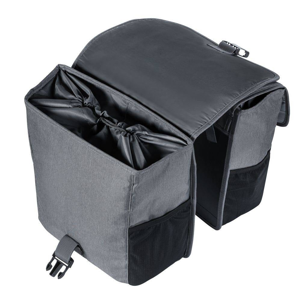 Basil GO - double bicycle bag - 32 liters - gray
