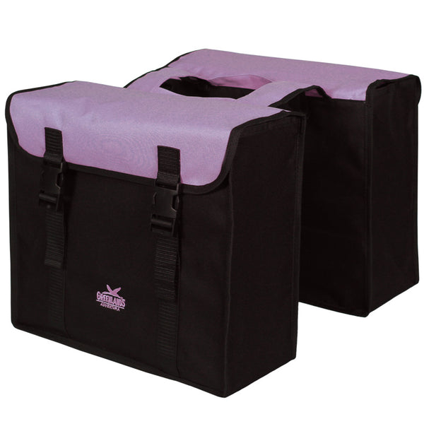 Greenlands double bag,l black-purple. size 38x34x13cm. content 35L