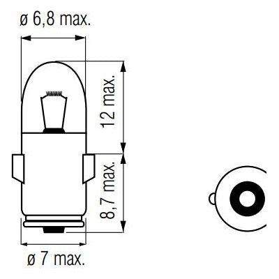 Bulb 12V-1.2W BA7S