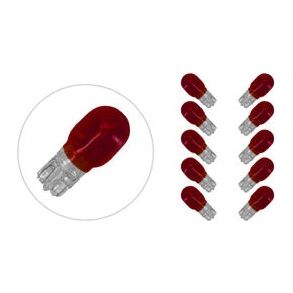 Bulb 12V 10W T13 Wedge red (10 pcs)