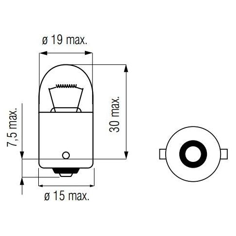 Bosma Lamp 12V-10W BA15S