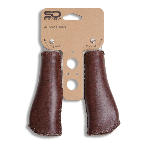 Set of handles leather 130 mm