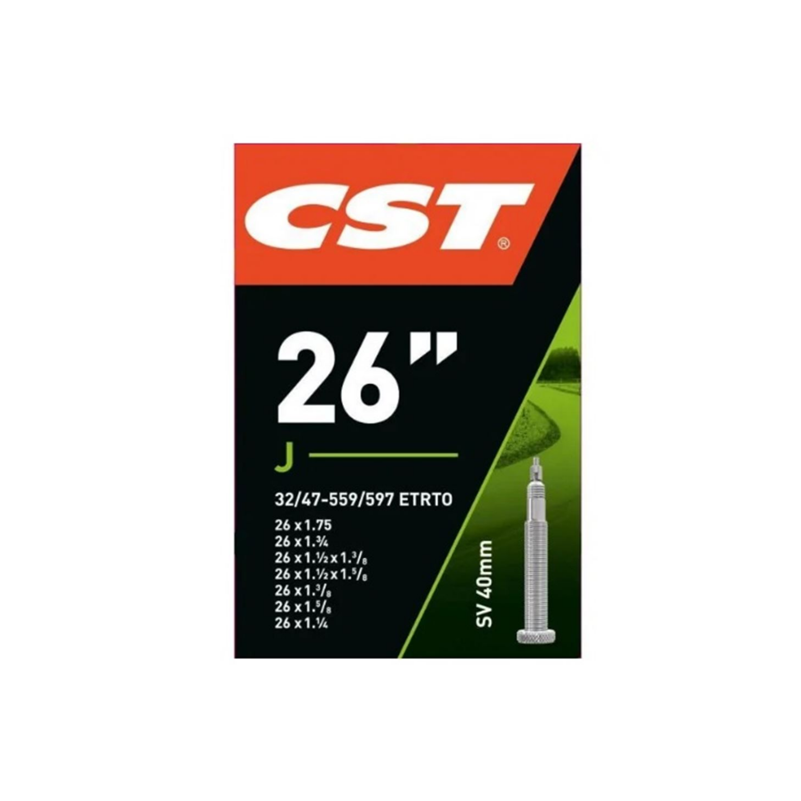 CST Inner Tube Fv/sv | Tour | 32/47-559/597 | FV/SV | 40mm | Butyl Rubber