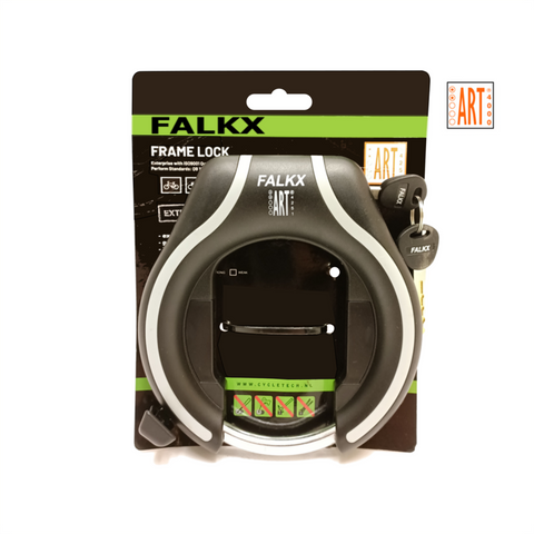 FALKX frame lock, black/grey, ART**, hole for plug-in chain 1677/5988/1626, (suspension packaging)