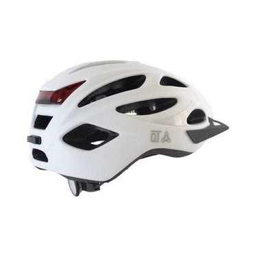 Qtcycletech Qt cycle tech helm urban 58-62 cm mat wit led verlichting 2810373