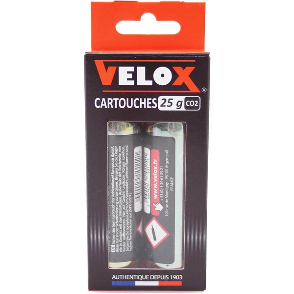 Velox co2 cartridge with thread 25 grams 2 on blister 753715