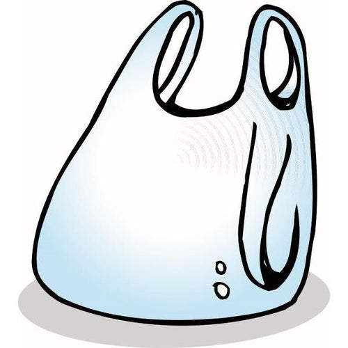 Dr tas aag plastic wit per 100 stuks