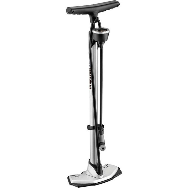 Union floor pump aluminum bp-12f with pressure gauge sv/av silver