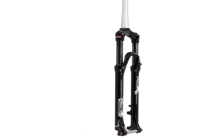 Load image into Gallery viewer, SrSuntour Suntour xcr32-air voorvork 27,5 lor qr tapered 100mm zwart

