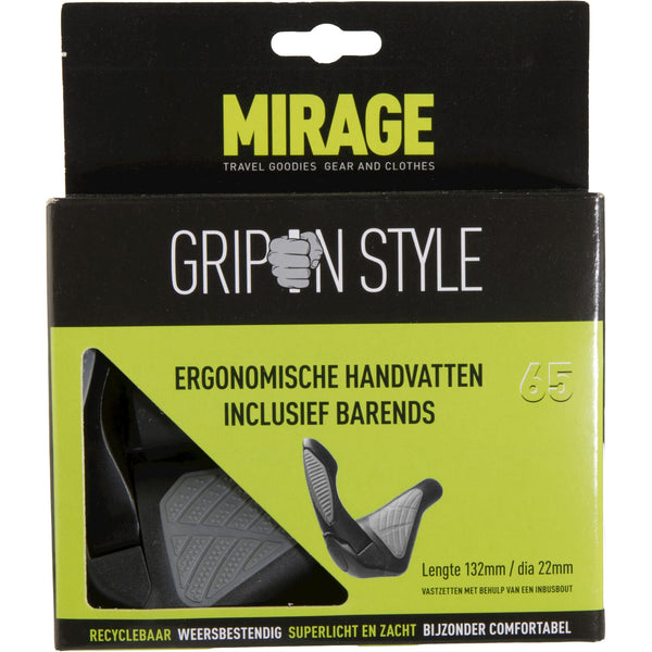 Mirage grip set grips in style 134mm with barend black/grey