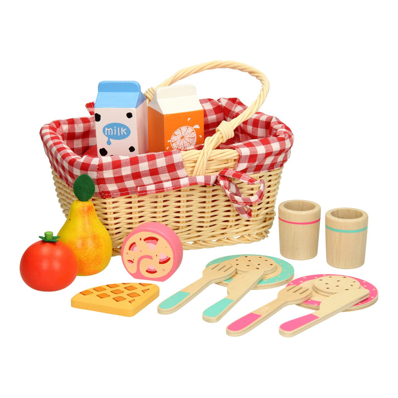 Load image into Gallery viewer, Pic Houten Picknickset in Draagmand

