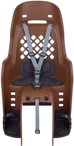 Child seat behind Polisport Joy - dark brown/grey - with carrier attachment (CFS)