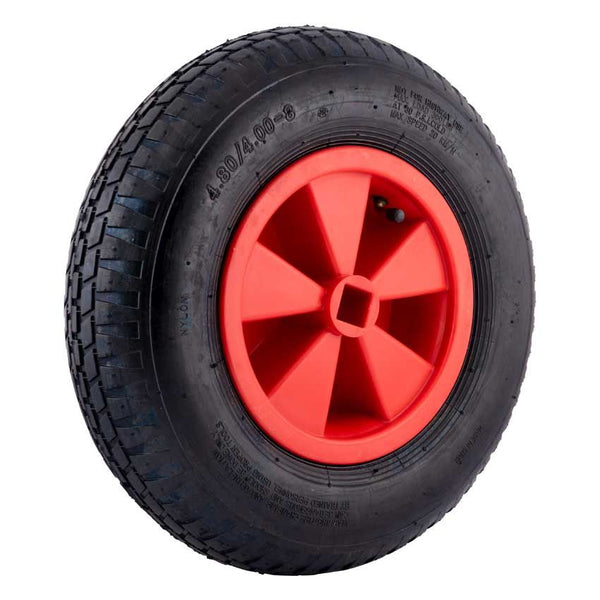 Sr wheel 16x4 400x8 plastic red with square hole