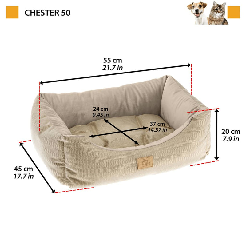 Load image into Gallery viewer, Ferplast Hondenen kattenbed Chester 50 beige
