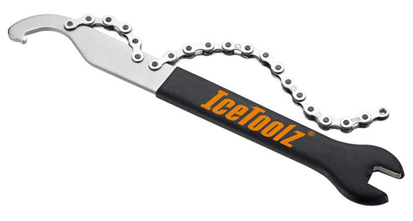 Multi-speed tool IceToolz 24034S4 with pedal wrench, hook and freewheel remover 1/2x3/32