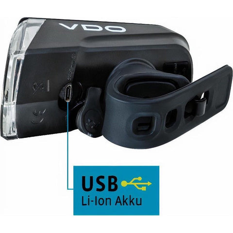 Vdo eco light m60fl headlight usb led 60 lux li-on + micro usb cable