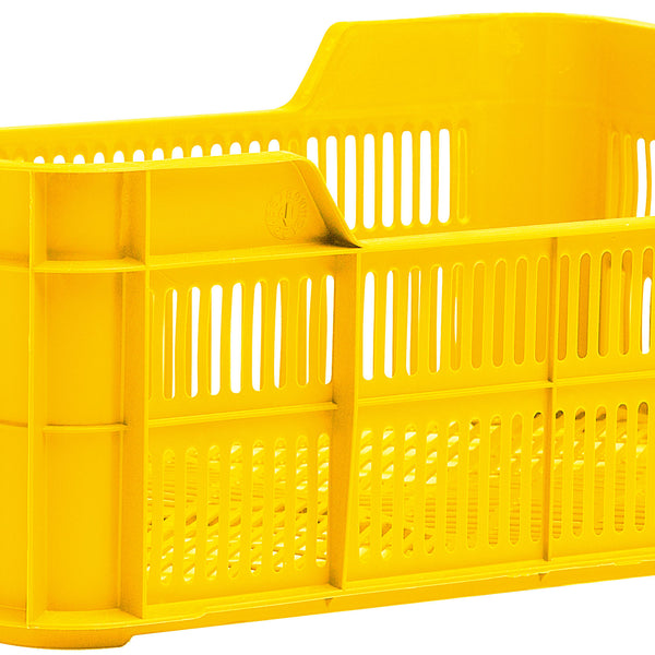 urban proof bicycle crate plastic | 11 liters | recycled polypropylene | ocher yellow | fixed mounting